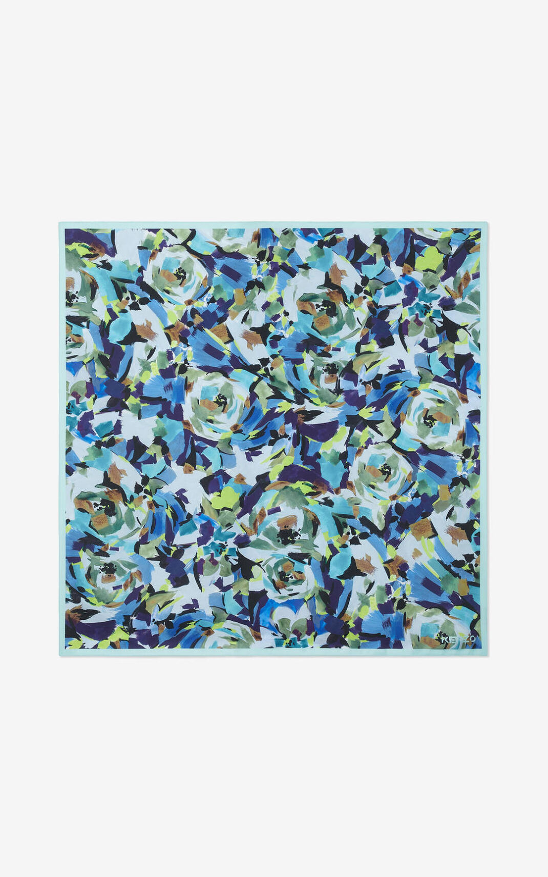 Foulard Kenzo Femme Archive Floral silk Vert MGTJR-7028